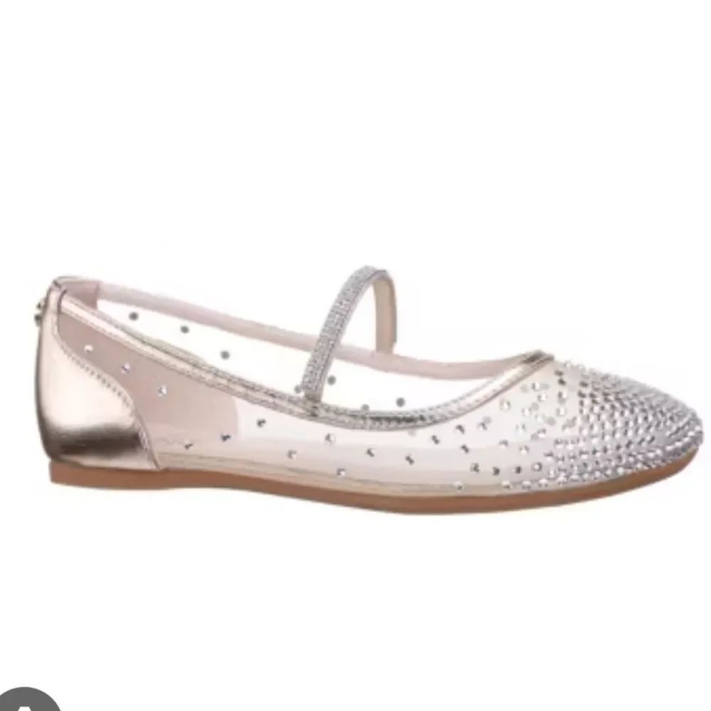 BRAND NEW NINA RHINESTONE ELEGANT SLIP ON KID  BALLET FLAT